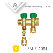 EM-F-A084 Connecteur de compression en laiton 1 &quot;tuyau de chauffage par le sol du collecteur à trois voies